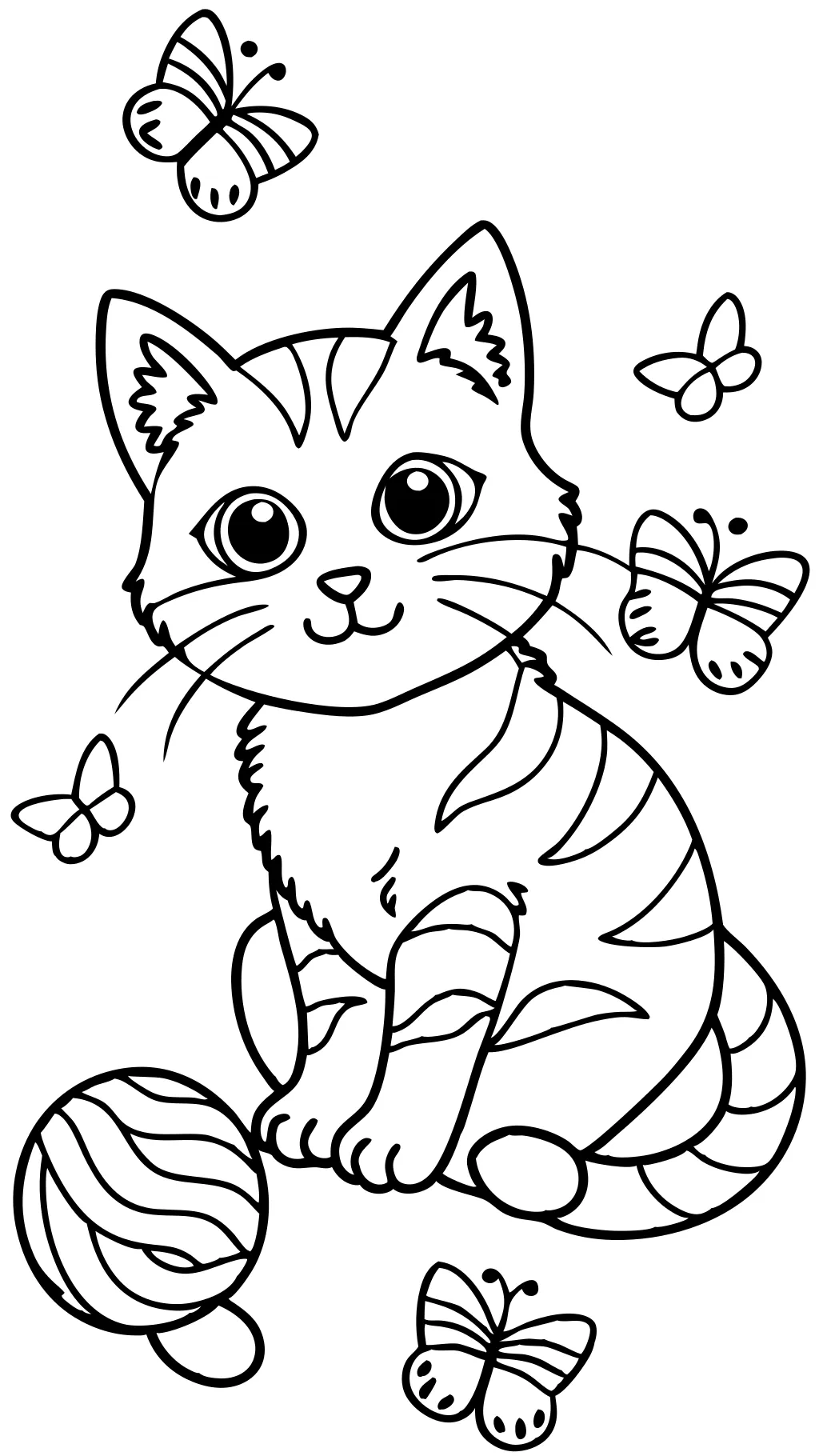 gatito para colorear